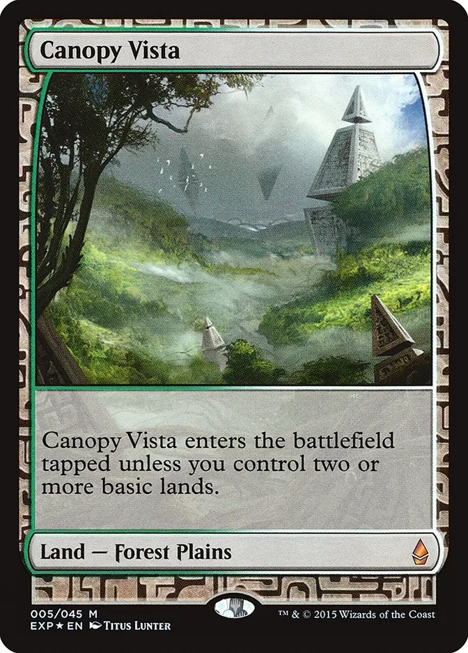 2015 Zendikar Expeditions Canopy Vista mythic #5 unlisted card image