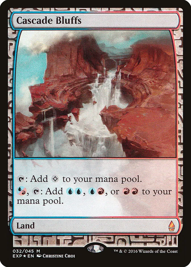 2015 Zendikar Expeditions Cascade Bluffs mythic #32 unlisted card image