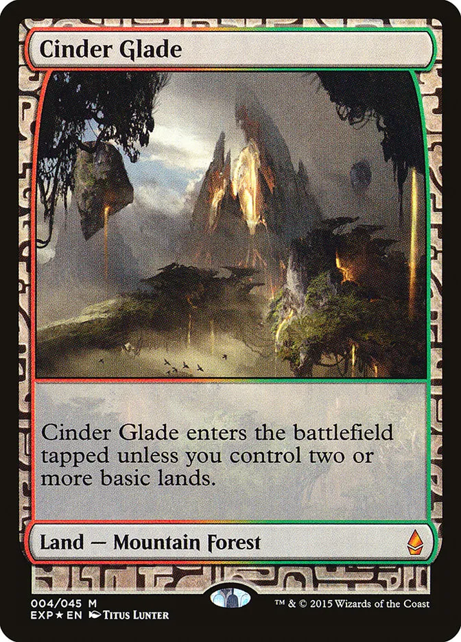 2015 Zendikar Expeditions Cinder Glade mythic #4 unlisted card image