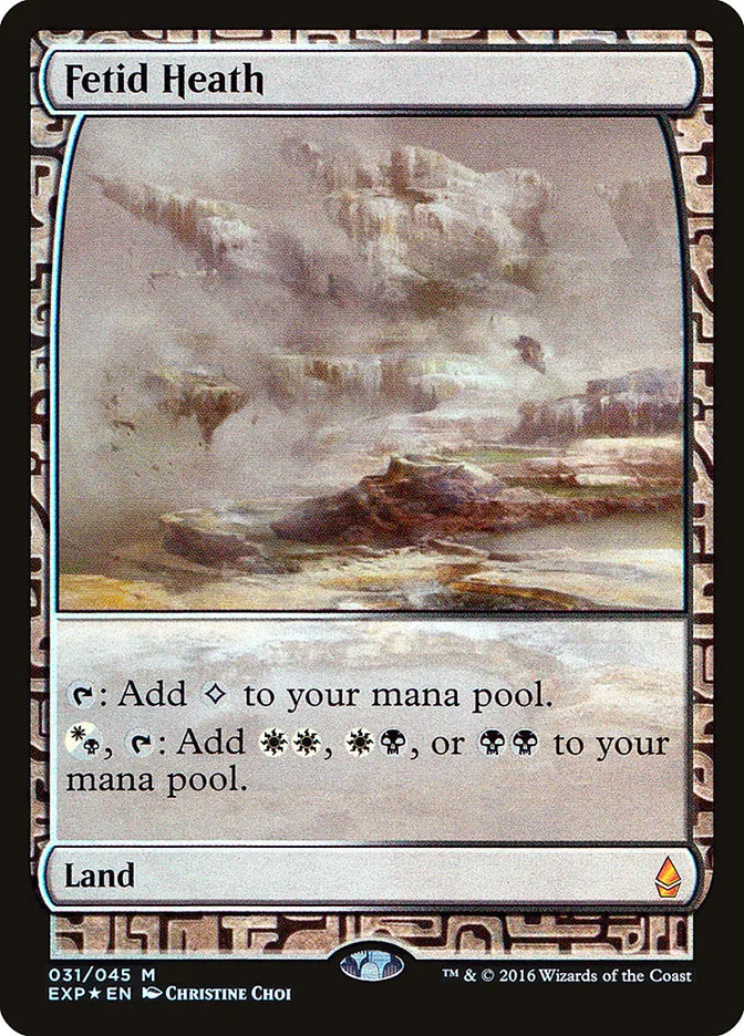 2015 Zendikar Expeditions Fetid Heath mythic #31 unlisted card image