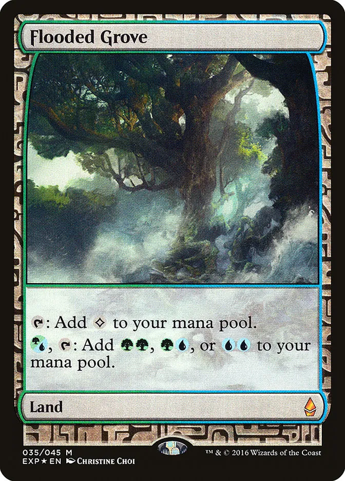 2015 Zendikar Expeditions Flooded Grove mythic #35 unlisted card image