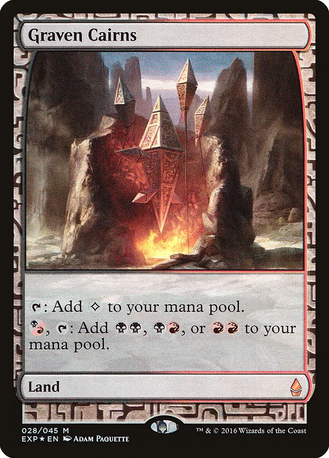 2015 Zendikar Expeditions Graven Cairns mythic #28 unlisted card image