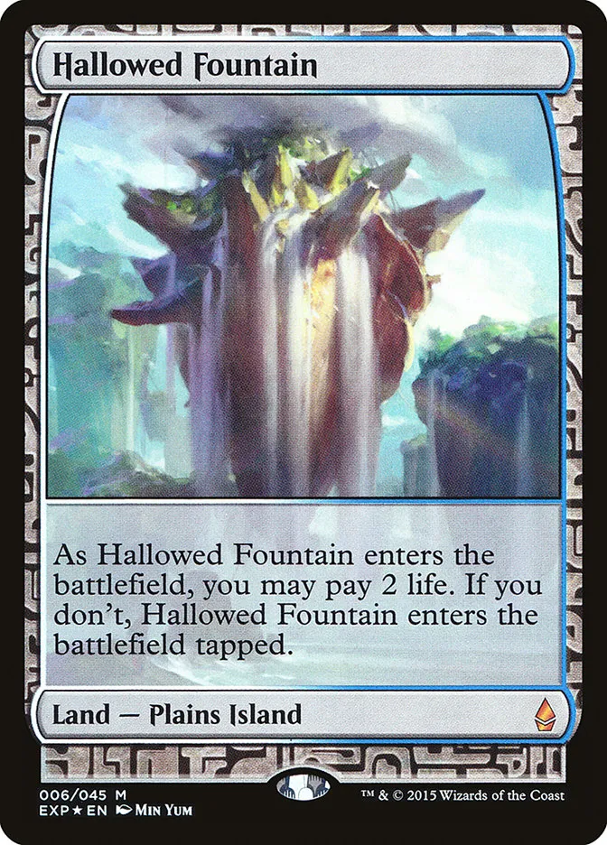 2015 Zendikar Expeditions Hallowed Fountain mythic #6 unlisted card image