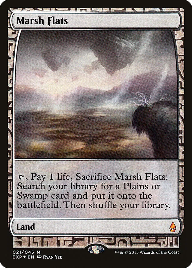 2015 Zendikar Expeditions Marsh Flats mythic #21 unlisted card image