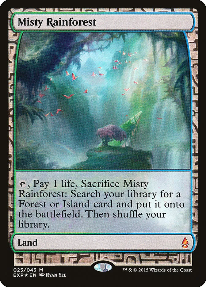 2015 Zendikar Expeditions Misty Rainforest mythic #25 unlisted card image