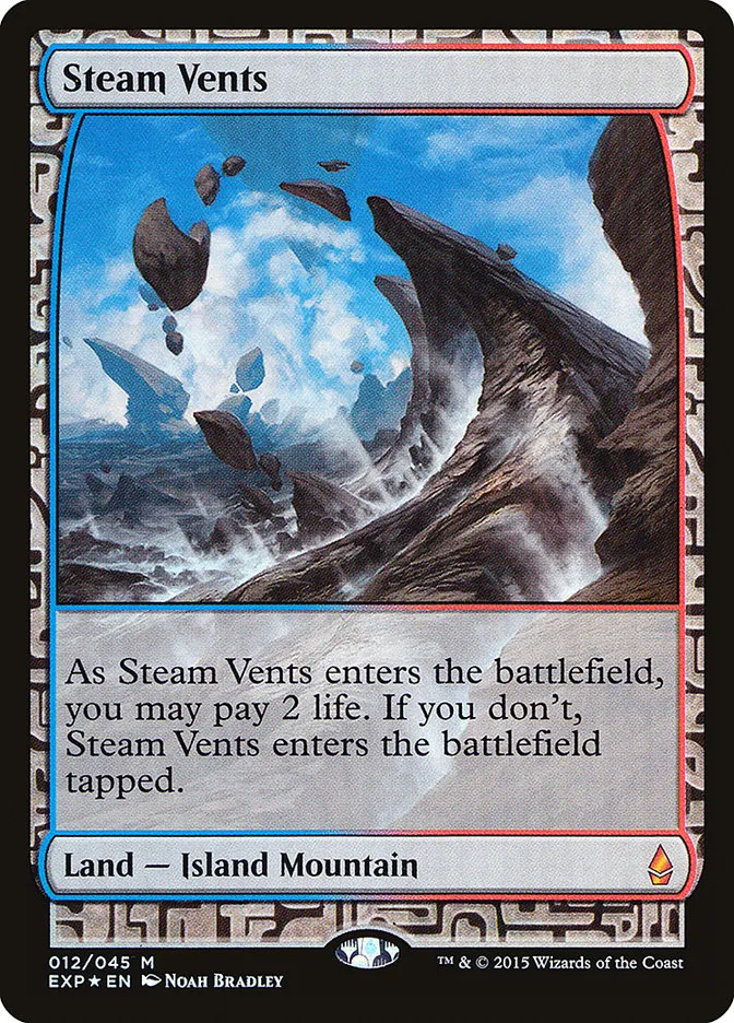 2015 Zendikar Expeditions Steam Vents mythic #12 unlisted card image