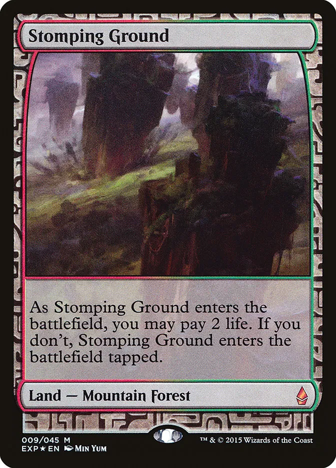 2015 Zendikar Expeditions Stomping Ground mythic #9 unlisted card image