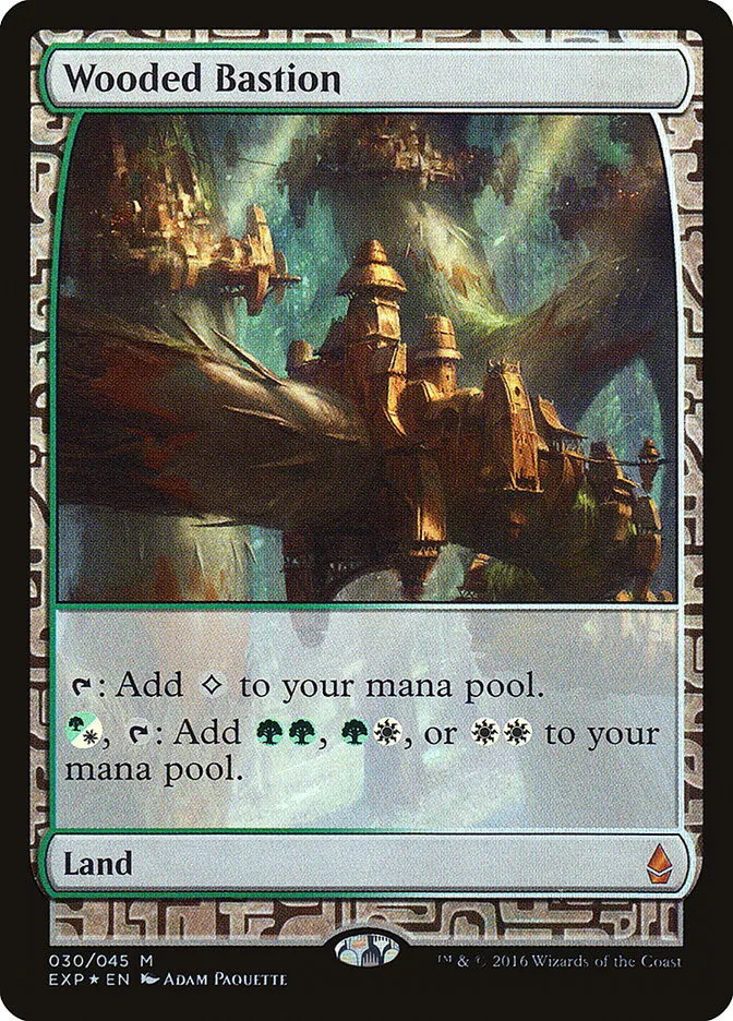 2015 Zendikar Expeditions Wooded Bastion mythic #30 unlisted card image