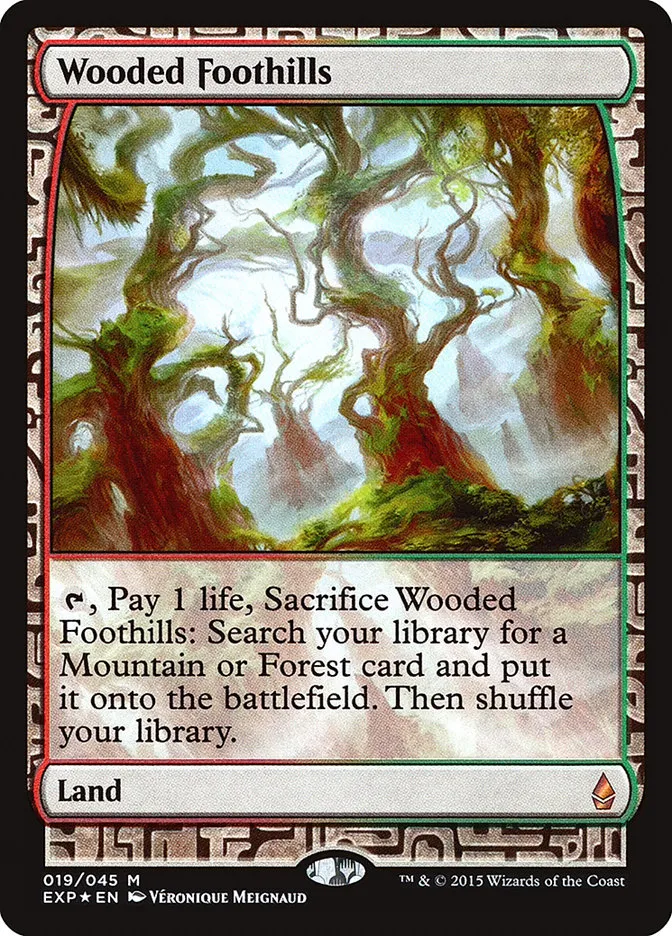 2015 Zendikar Expeditions Wooded Foothills mythic #19 unlisted card image