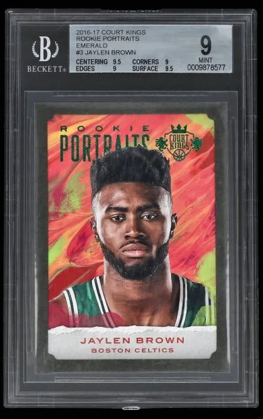 2016-17 Court Kings Jaylen Brown Portraits Emerald #3 card image