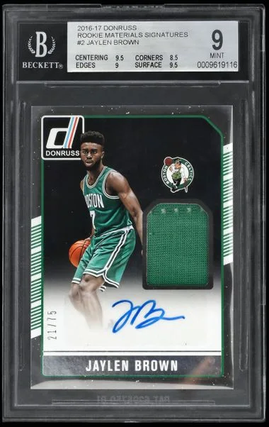 2016-17 Donruss Jaylen Brown Materials Signature #2 card image