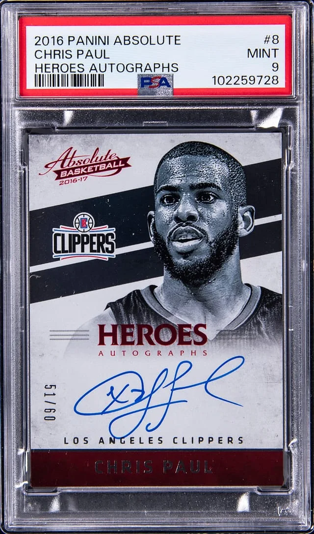 2016-17 Panini Absolute Chris Paul Heroes Autographs #8 card image