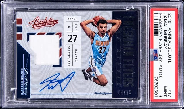 2016-17 Panini Absolute Jamal Murray Freshman Flyer Jersey Autograph #17 card image