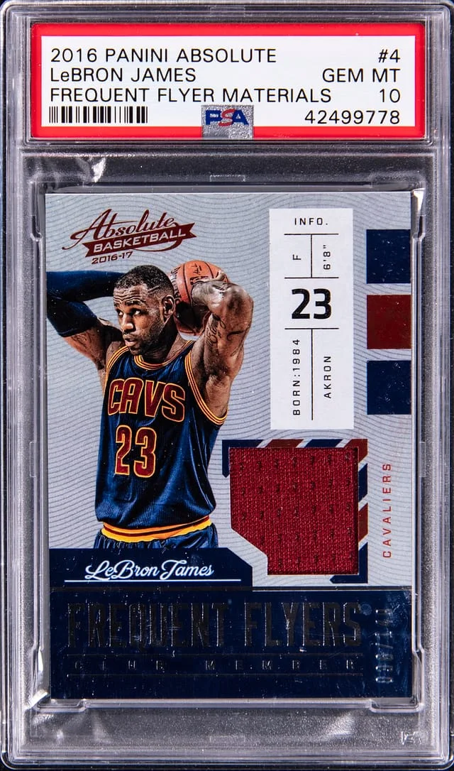 2016-17 Panini Absolute LeBron James Frequent Flyer Materials #4 card image