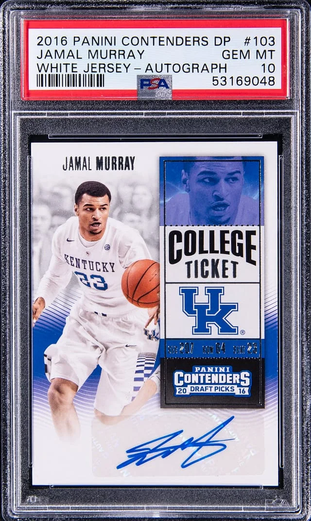 2016-17 Panini Contenders Draft Picks Jamal Murray White Jersey Autograph #103 card image