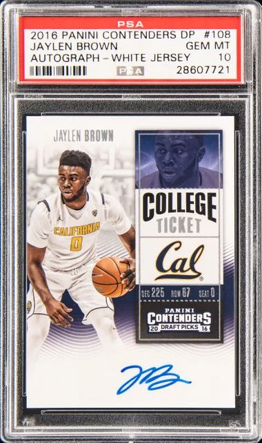 2016-17 Panini Contenders Draft Picks Jaylen Brown Autograph-White Jersey #108 card image