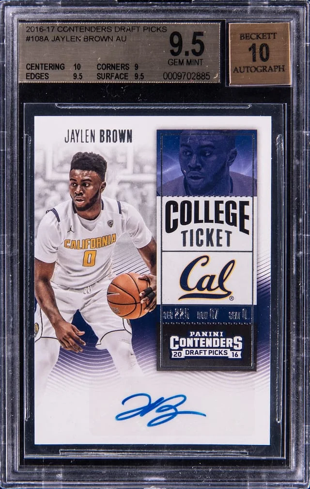 2016-17 Panini Contenders Draft Picks Jaylen Brown College Ticket #108A card image