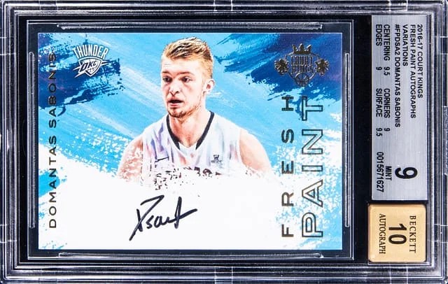 2016-17 Panini Court Kings Domantas Sabonis Fresh Paint Autograph Variation #FP-DSA2 card image