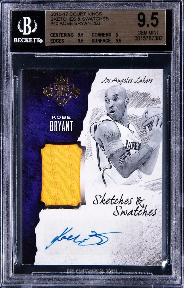 2016-17 Panini Court Kings Kobe Bryant Sketches & Swatches #40 card image