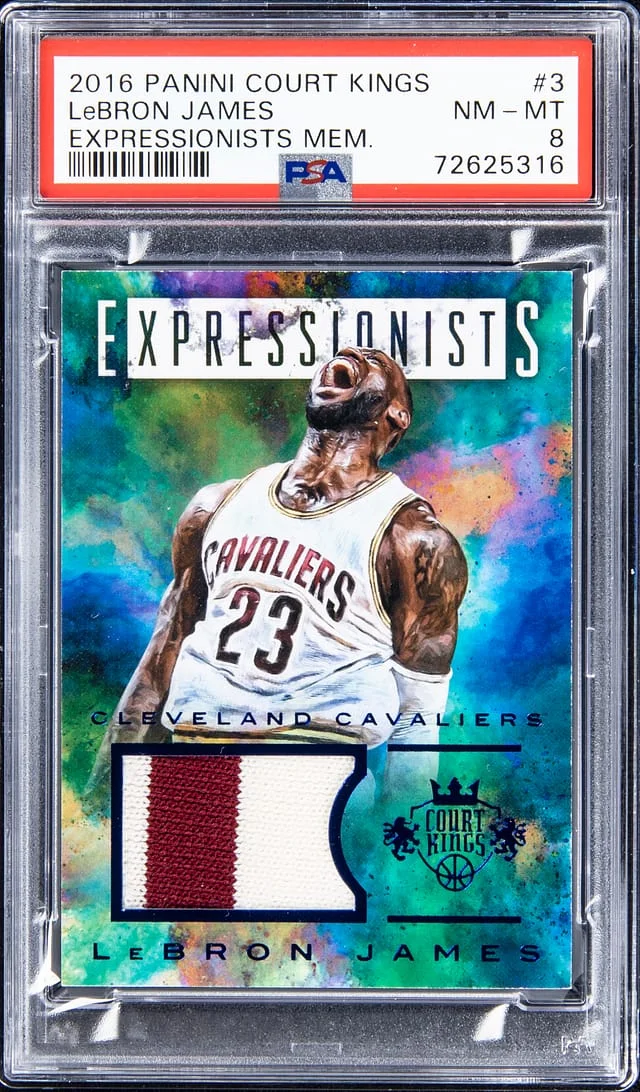 2016-17 Panini Court Kings LeBron James Expressionists Memorabilia #3 card image