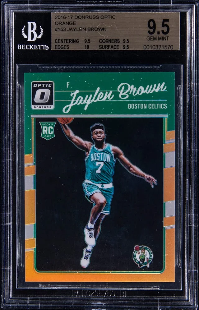 2016-17 Panini Donruss Optic Jaylen Brown Orange #153 card image