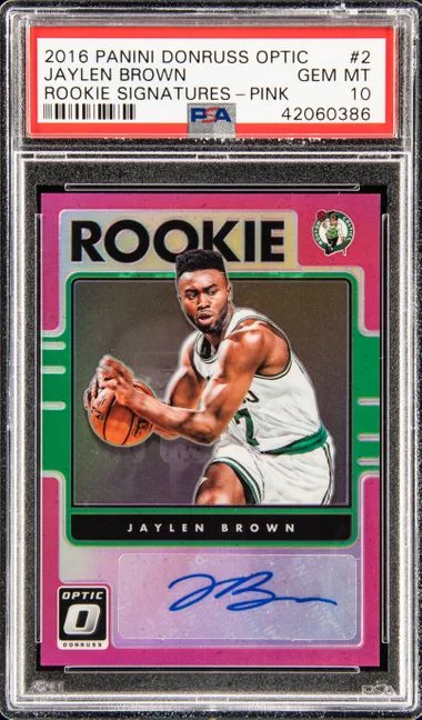 2016-17 Panini Donruss Optic Jaylen Brown Signatures #2 card image