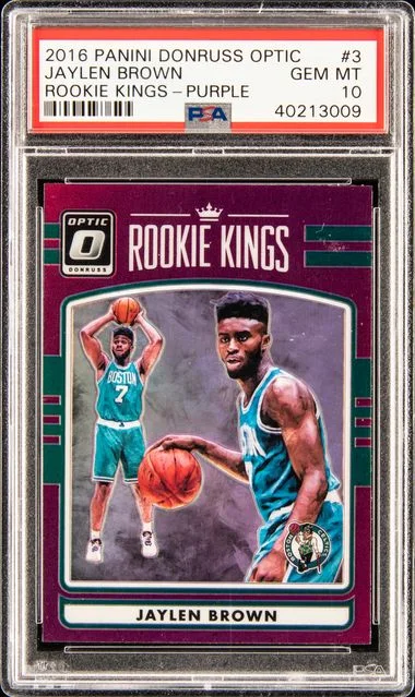 2016-17 Panini Donruss Optic Jaylen Brown Kings Purple #3 card image