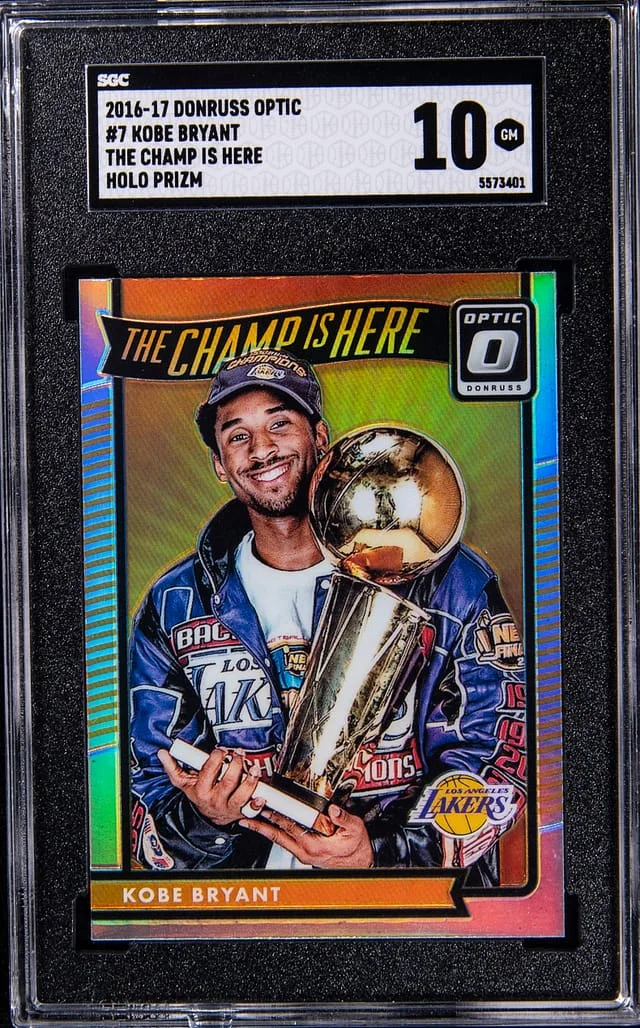 2016-17 Panini Donruss Optic Kobe Bryant The Champ Is Here Red Prizm #7 card image