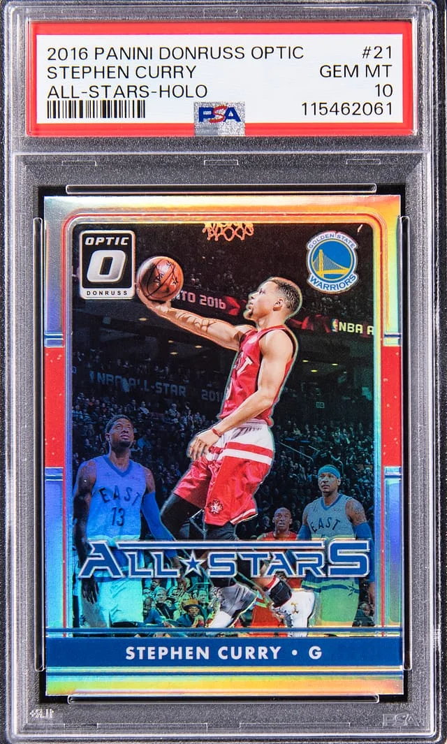 2016-17 Panini Donruss Optic Stephen Curry All-Stars Holo #21 card image