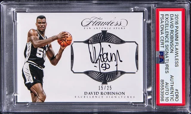 2016-17 Panini Flawless David Robinson Excellence Signatures #DRO card image