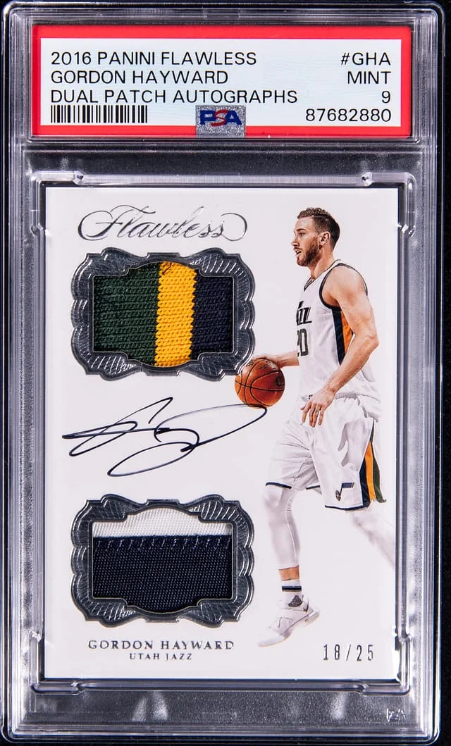 2016-17 Panini Flawless Gordon Hayward Dual Patch Autographs #GHA card image
