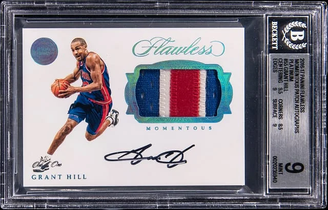 2016-17 Panini Flawless Grant Hill Momentous Patch Autographs Platinum #M-GH card image