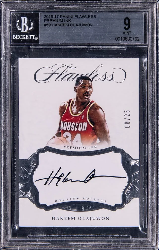 2016-17 Panini Flawless Hakeem Olajuwon Premium Ink #59 card image