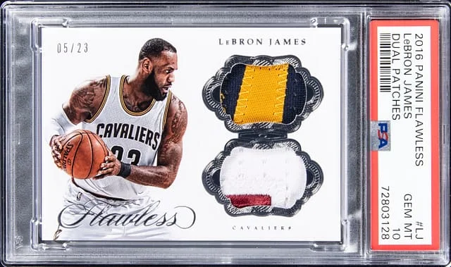 2016-17 Panini Flawless LeBron James Dual Patches #DPT-LJ card image