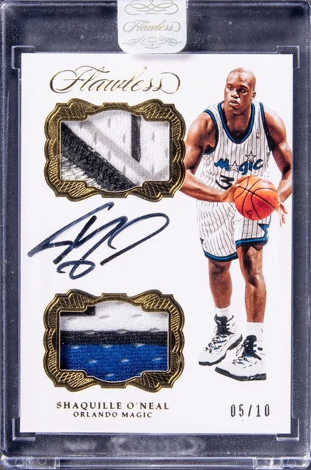 2016-17 Panini Flawless Shaquille O'Neal Dual Patch Autographs #DPA-SON card image