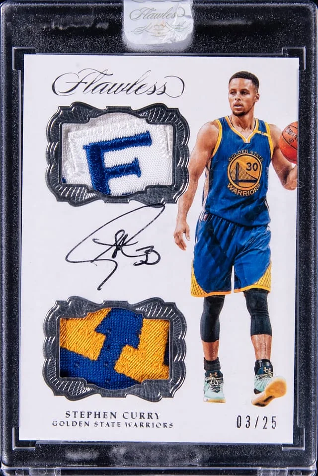 2016-17 Panini Flawless Stephen Curry Dual Patch Autographs #DPA-SC card image