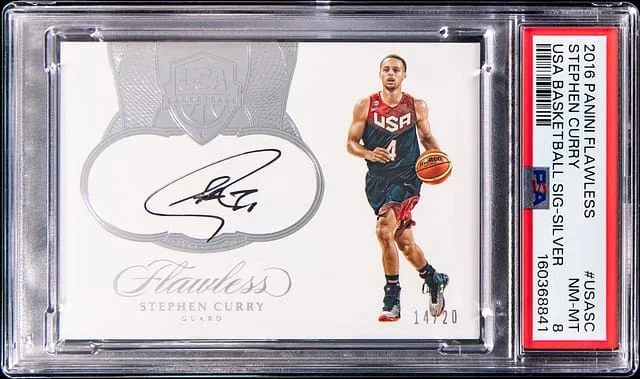 2016-17 Panini Flawless Stephen Curry USA Basketball Signatures Silver #USA-SC card image