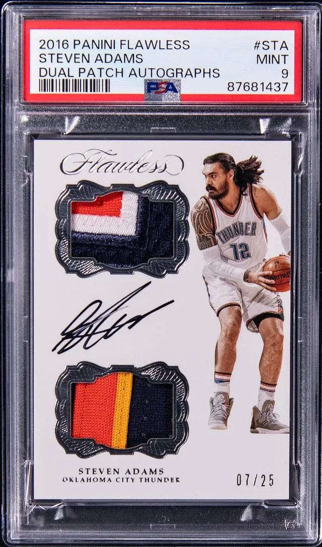 2016-17 Panini Flawless Steven Adams Dual Patch Autographs #STA card image