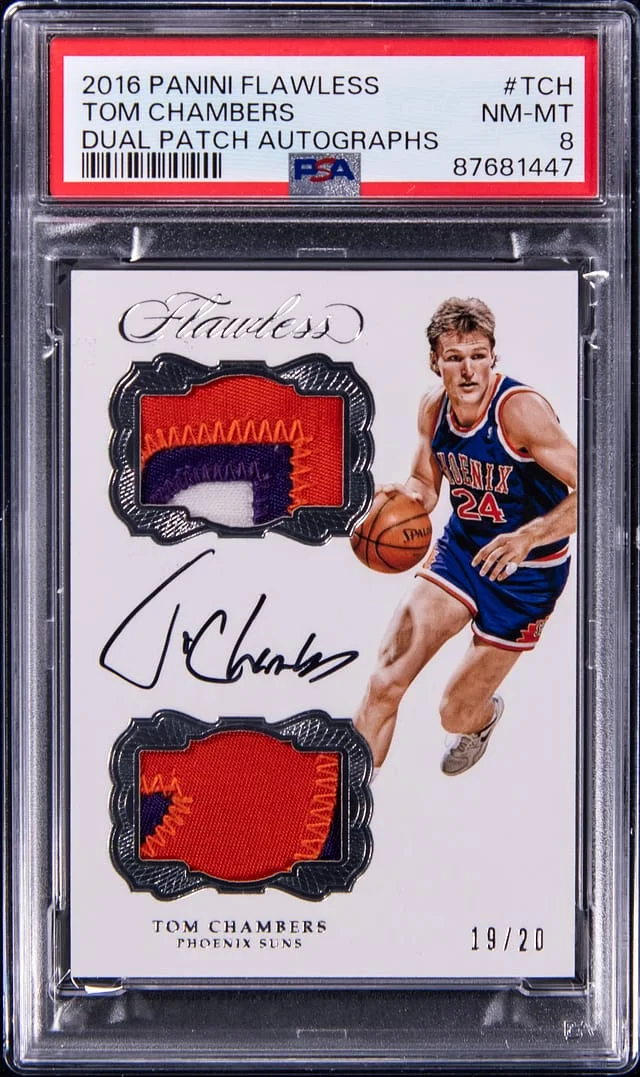 2016-17 Panini Flawless Tom Chambers Dual Patch Autographs #TCH card image