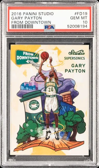 2016-17 Panini Gary Payton Studio From Downtown #FD19 card image