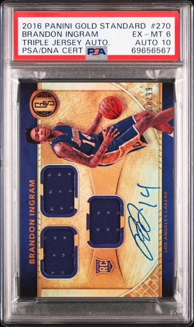 2016-17 Panini Gold Standard Brandon Ingram Triple Jersey Autographs #270 card image