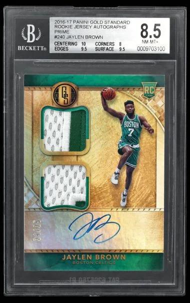 2016-17 Panini Gold Standard Jaylen Brown Jersey 24/25 #240 card image