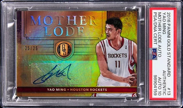 2016-17 Panini Gold Standard Yao Ming Mother Lode Autograph #13 card image