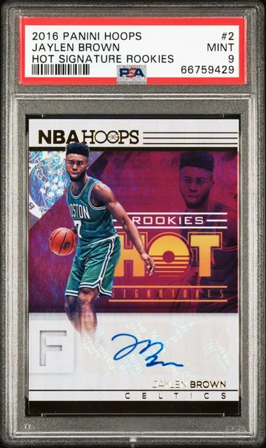 2016-17 Panini Hoops Jaylen Brown Hot Signature Rookies #2 card image