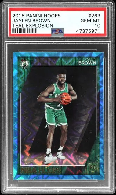 2016-17 Panini Hoops Jaylen Brown Teal Explosion #263 card image