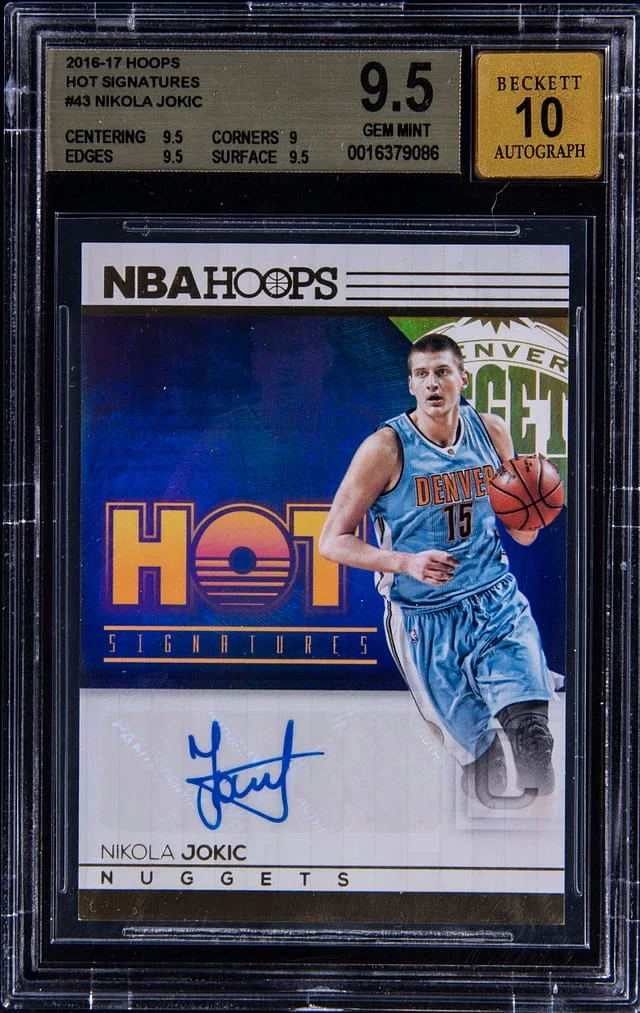 2016-17 Panini Hoops Nikola Jokic Hot Signatures #43 card image