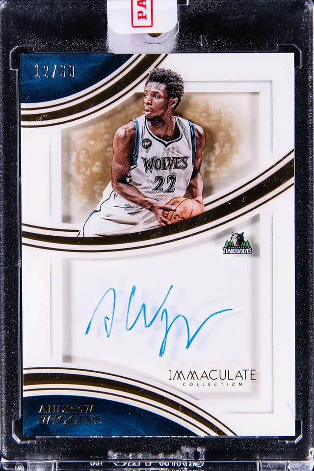 2016-17 Panini Immaculate Collection Andrew Wiggins Shadowbox Signatures #SS-AW card image