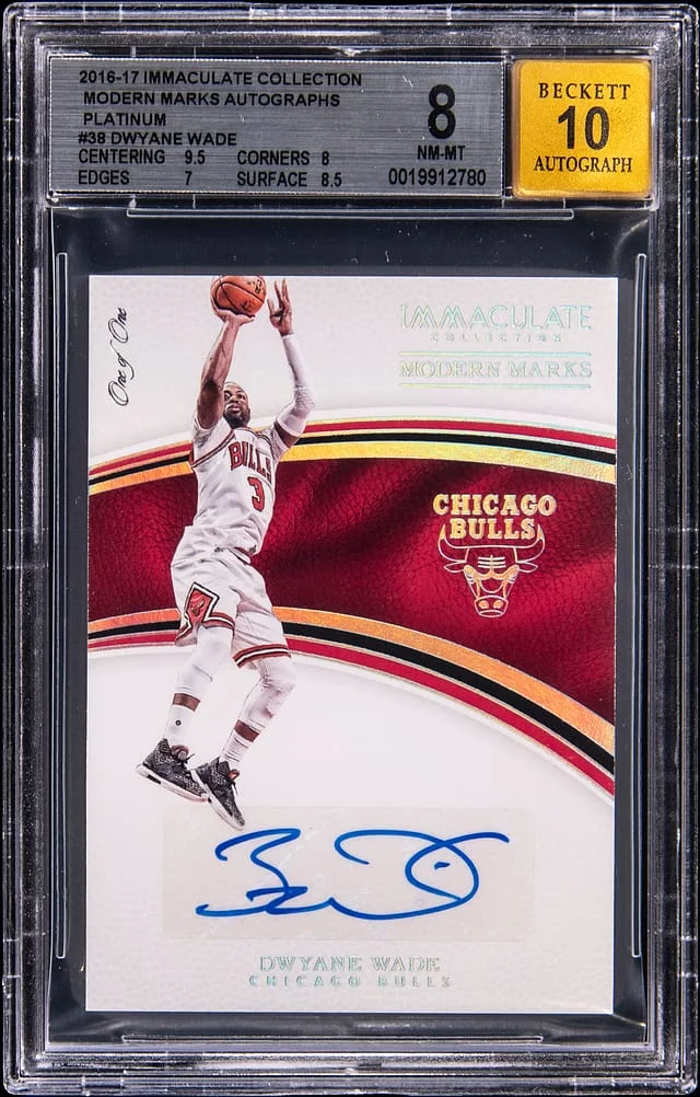 2016-17 Panini Immaculate Collection Dwyane Wade Modern Marks Autographs Platinum #MM-DWA card image