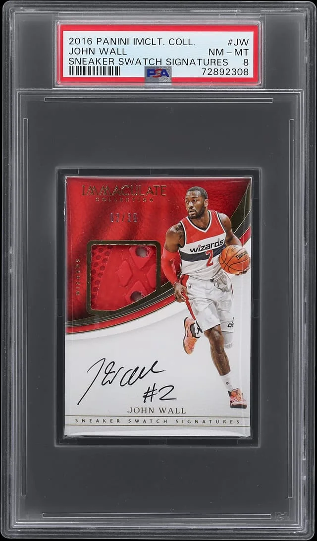 2016-17 Panini Immaculate Collection John Wall Sneaker Swatch Signatures #JW card image