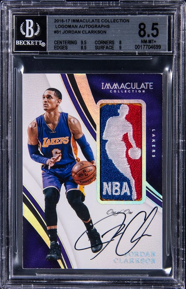 2016-17 Panini Immaculate Collection Jordan Clarkson Logoman Autographs #LA-JC card image